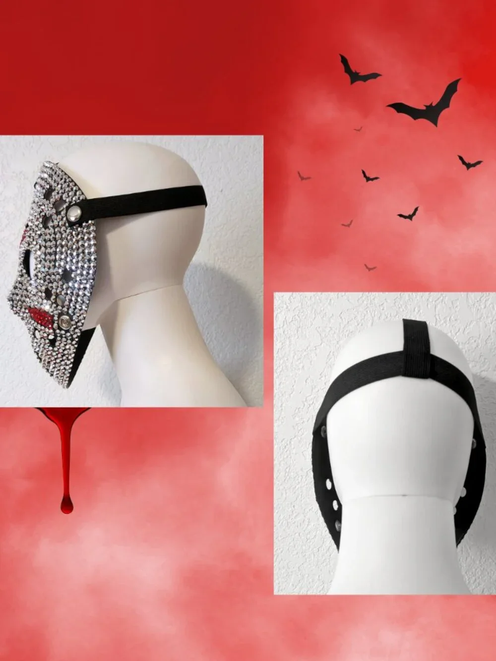 Jason Voorhees Glam Rhinestone Hockey Mask Friday the 13th Camp Slasher Horror